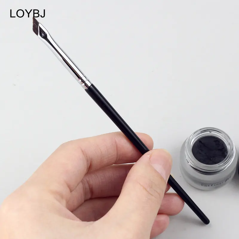 LOYBJ 1/2pcs Angled Eyebrow Brush Super Thin Eyeliner Makeup Brush Cosmetic Eyebrow Liner Cream Outline Flat Eye Details Brushes