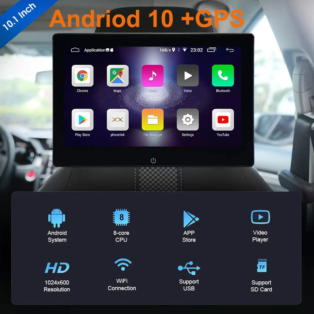 2026 Car Headrest Monitor 10.1