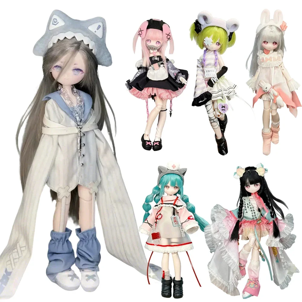 Inedible Dolls Lovely Kwaidan Series 1/8 Bjd Blind Box Action Anime Figure Mystery Box Kawaii Movable Joints Doll Figurine Gift