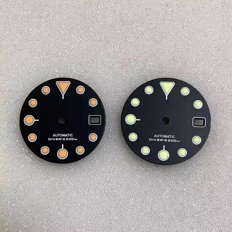 シングルおよびダブルカレンダーの時計面,自動移動,緑色のSKx007,28.5mm,nh35,nh36,4r36