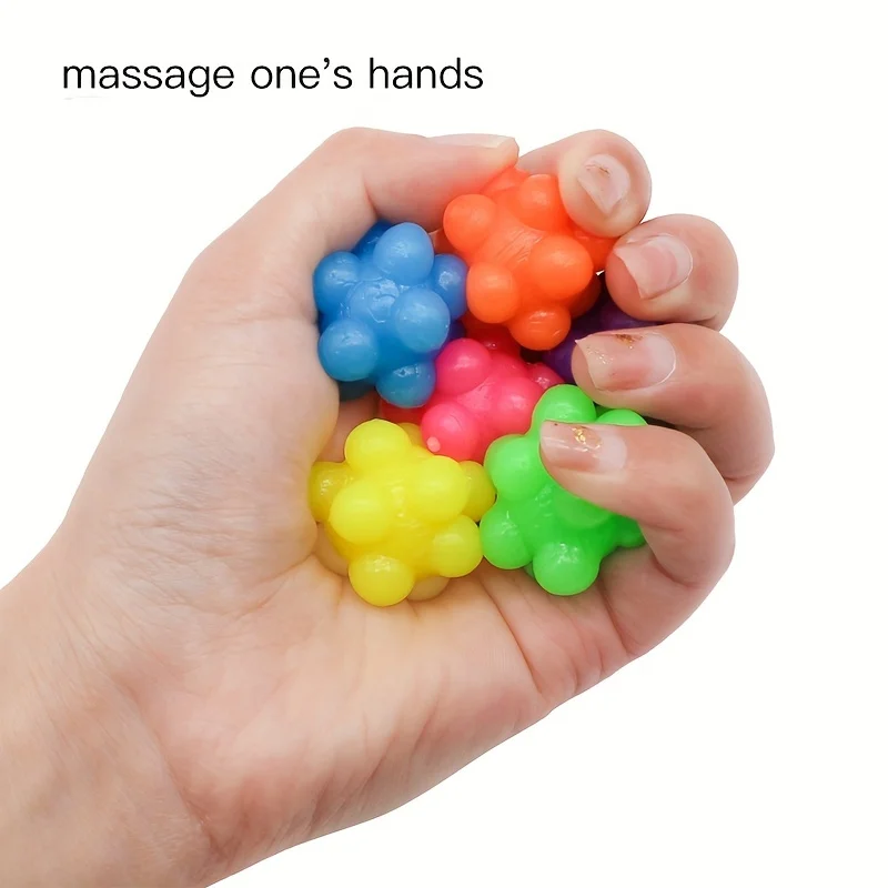 5/50 Stück TPR Elastisches Katzenspielzeug-Set Interaktive Springbälle Zufällige Farben Unterhaltungsartikel für Haustiere Indoor-Spielspielzeug – Detail 6
