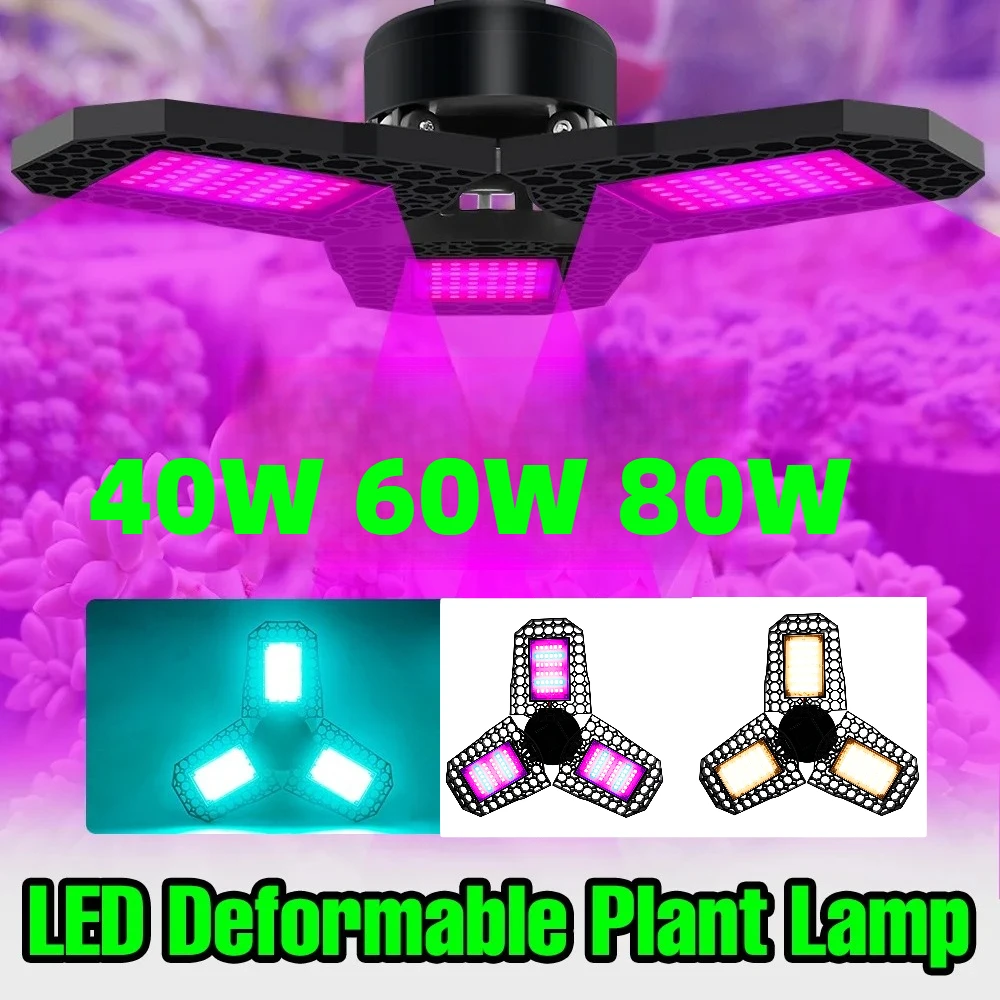 

80W LED Full Spectrum Grow Light Bulb AC 220V Greenhouse Tents E27/E26 Vegetable Flower Hydroponic Greens Cultivation Lamp 110V