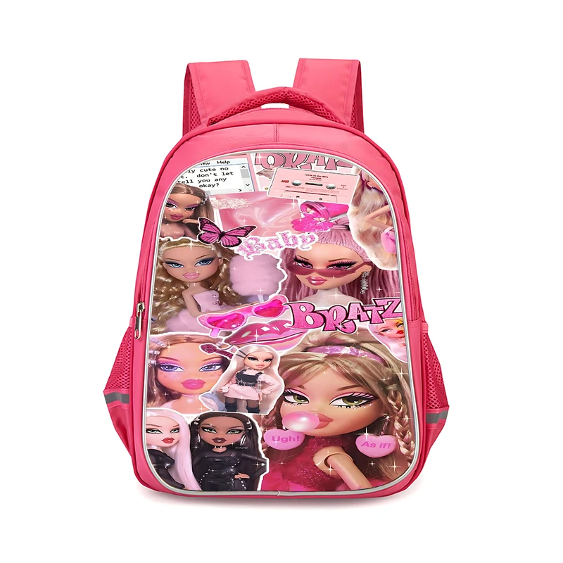 

Cute B-bratzs Doll Child Backpacks Girls Student Birthday Gift School Bags Camping Durable Rucksack