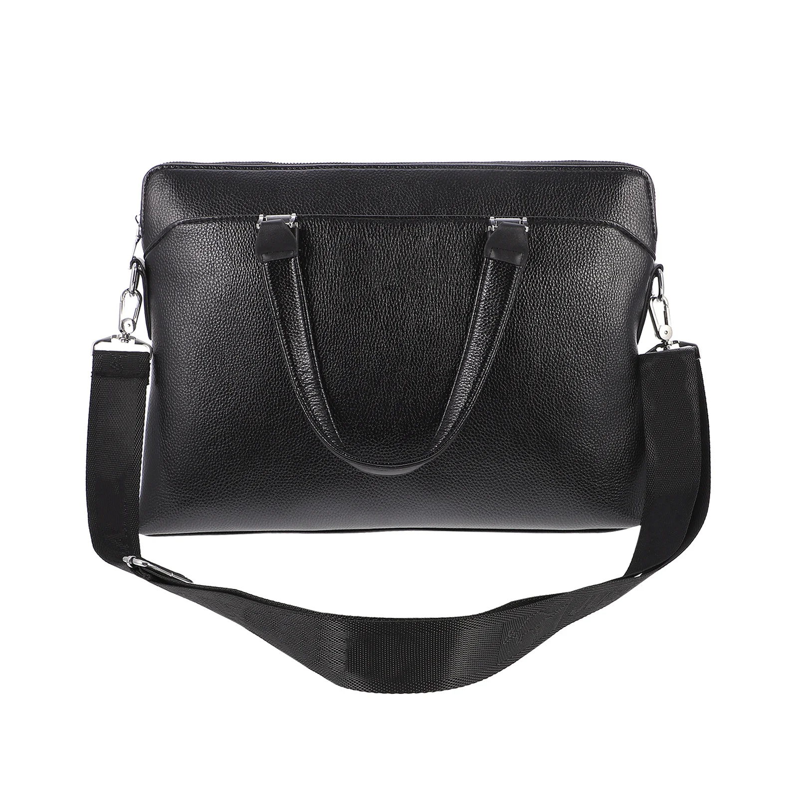 Stylish Business Shoulder Bag Large Capacity Portfolio for Laptop Files Notebook Mobile Phone Business Bag PU Briefcase