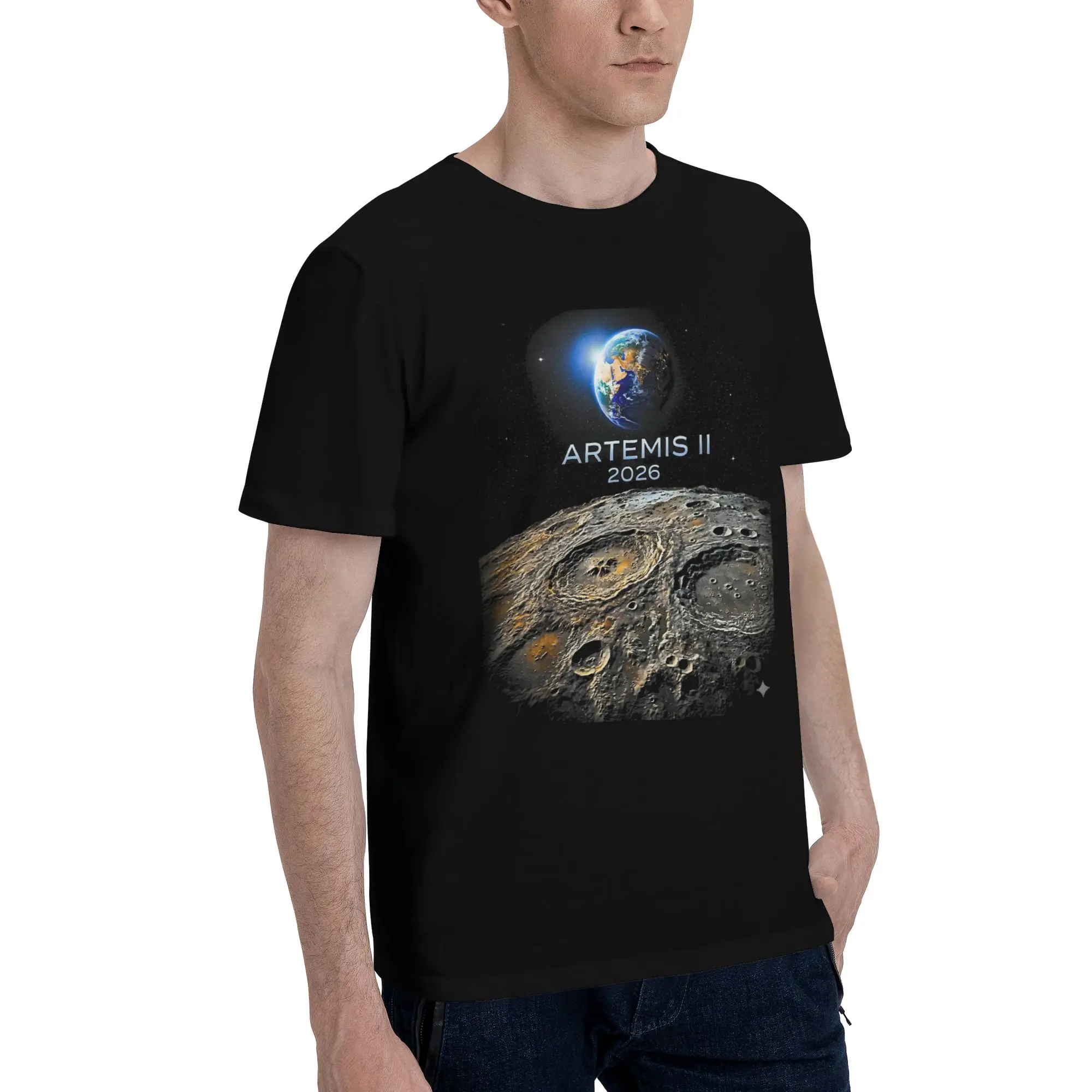 Back to the moon 2026 Artemis II Tee Shirt for Men Women Graphic Print T Shirts  Cotton Clothing