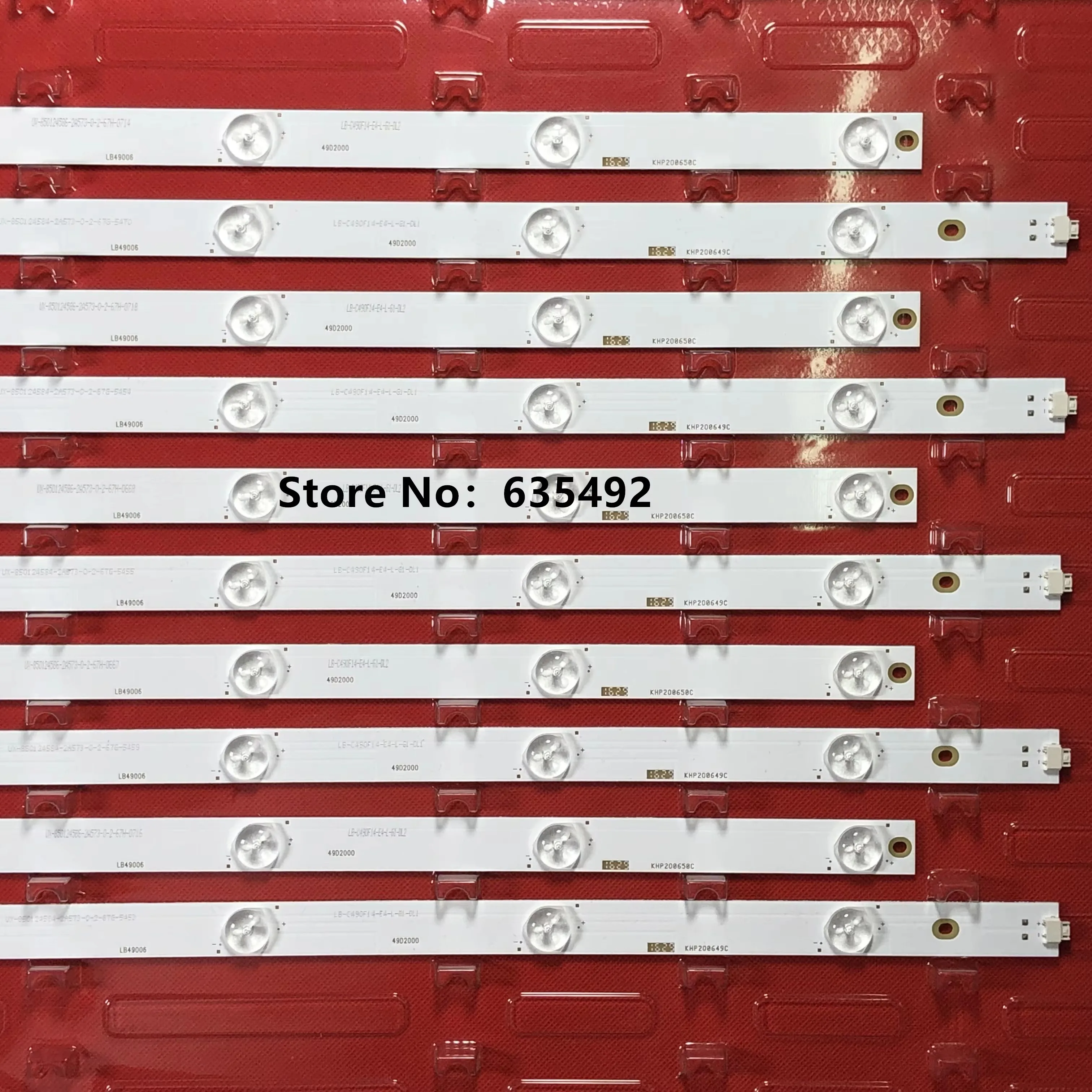 10PCS LED Backlight Strip CHGD49LB14 SVJ490A19 LB-M490U14-E1-L-SE2 LB-M490U14-E1-L-SE1 For chang hong UD49D6000i 49D2000