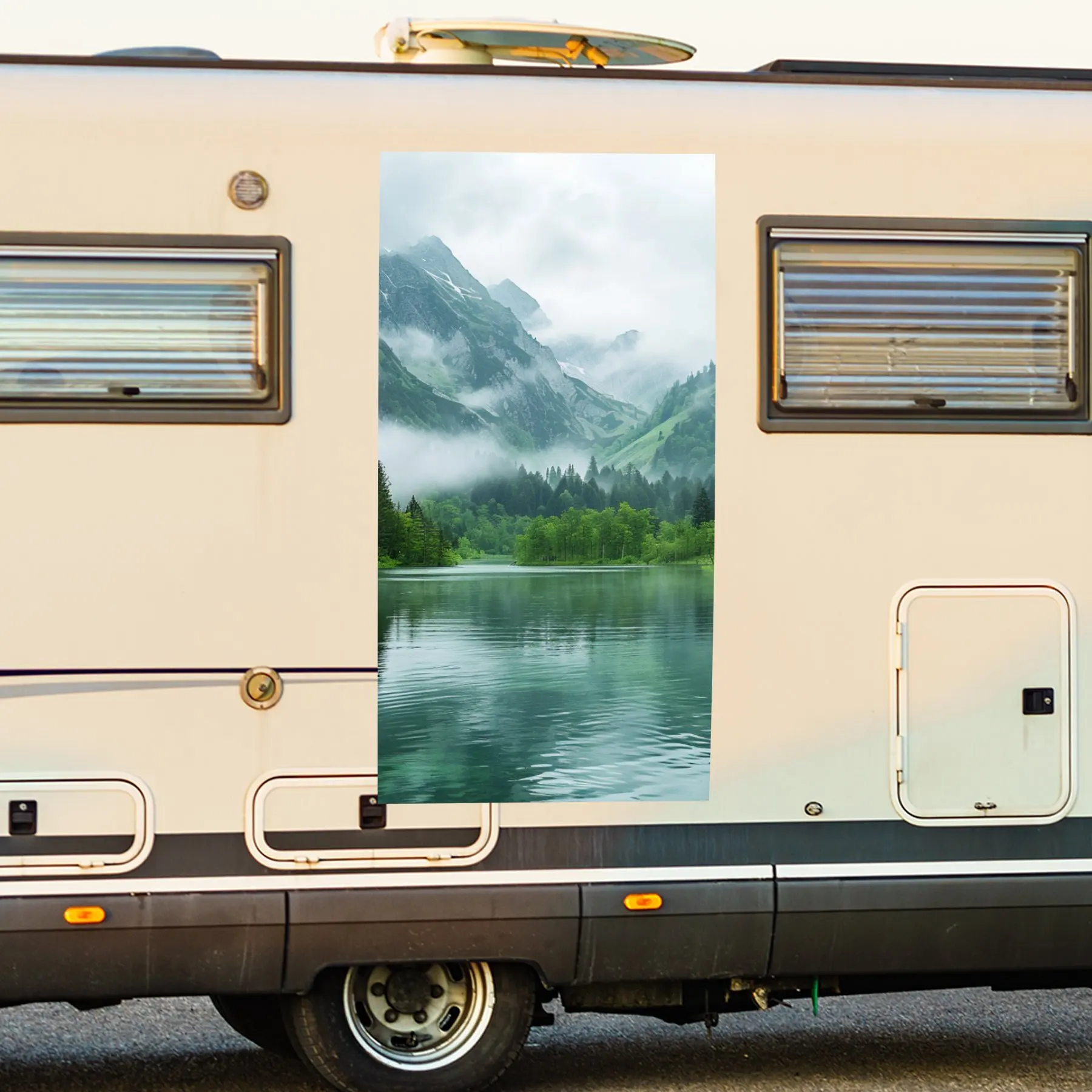 

Green Mountain - lake Serenity Car Sticker,motor home Vinyl Wraps for Decoration and Protection-Waterproof Self - Adhesive Vinyl