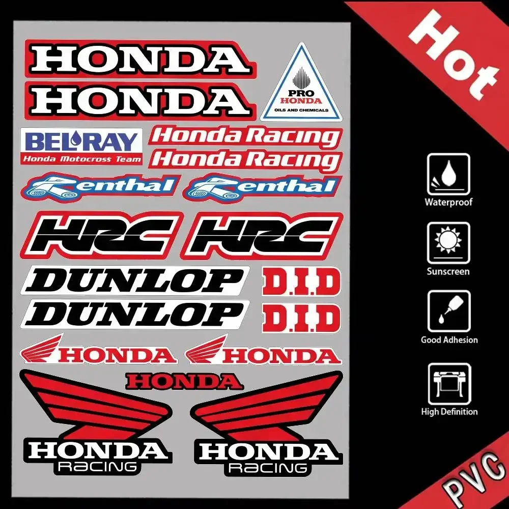 Für HONDA Multi Scene wasserdichte, reflektierende Kratzschutz-Aufkleber, passend für Auto, Motorrad, Helm, Kühlschrank