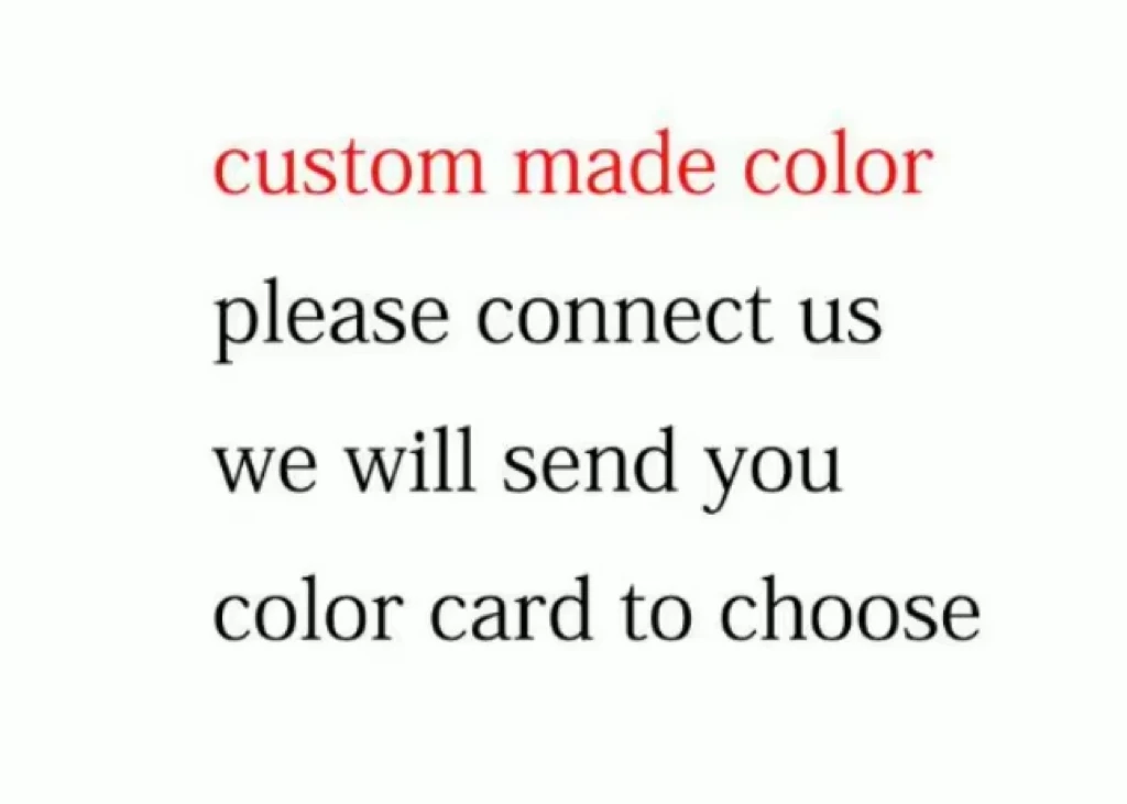 Customized size and color link