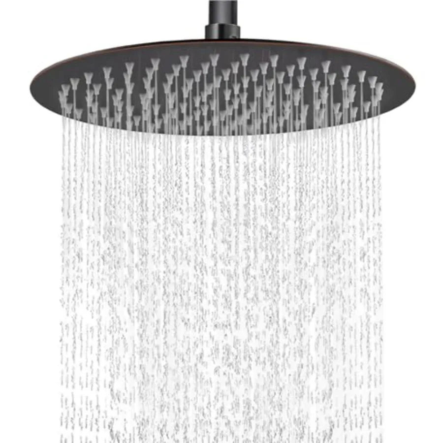 

Round Rainfall Shower Head High Pressure Stainless Steel Waterfall Large Rain Shower Head Ultra Thin Design
