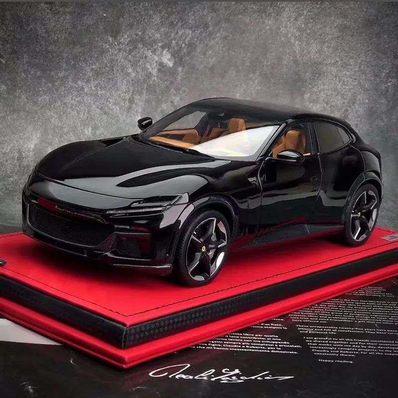 

1:24 Purosangues FUV SUV, модель спортивного автомобиля из сплава, литая под давлением металлическая гоночная машина, модель автомобиля, звук, свет, имитация, детская игрушка в подарок