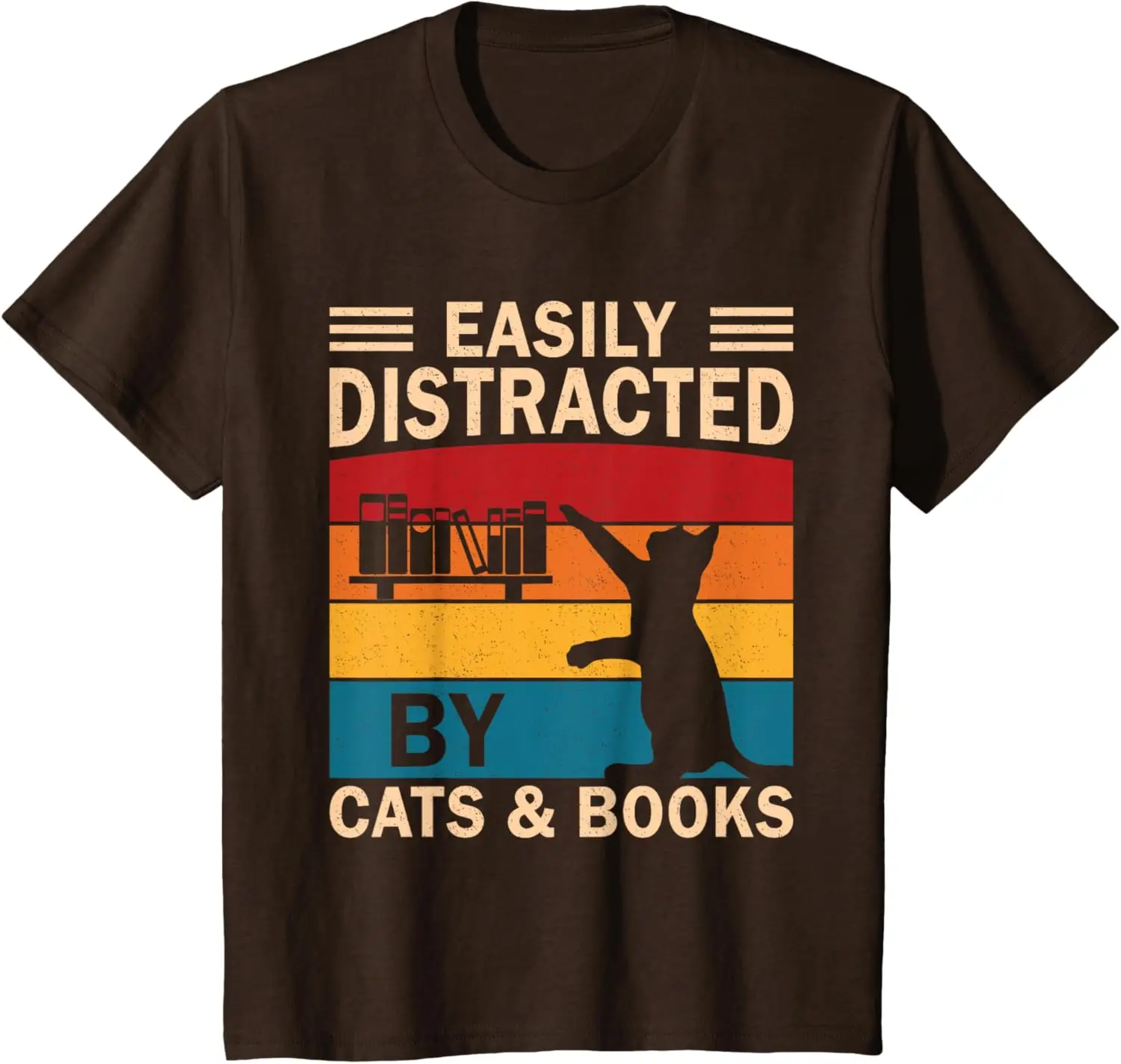 Cat Lover Tee Women Book Lover Reading Librarian Read T-Shirt