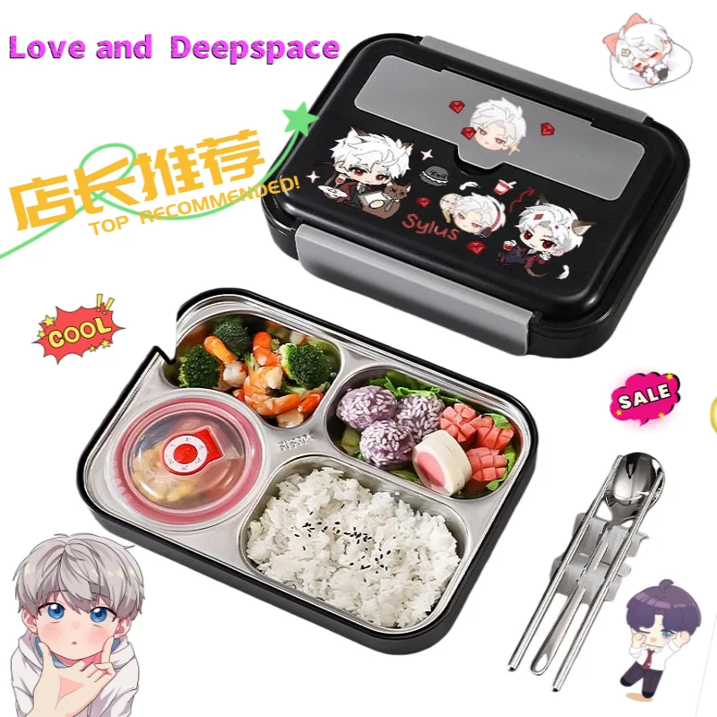 

Love and Deepspace Stainless Steel Large Capacity Lunch Box Cute and Stylish Plastic Bento Box Gift for Men and Women Office
