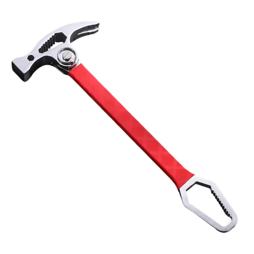 

Sheep Horn Connected Sheep Horn Hammer Folding Design Adjustable Universal Wrench Self Tightening V-shaped Nail-pulling