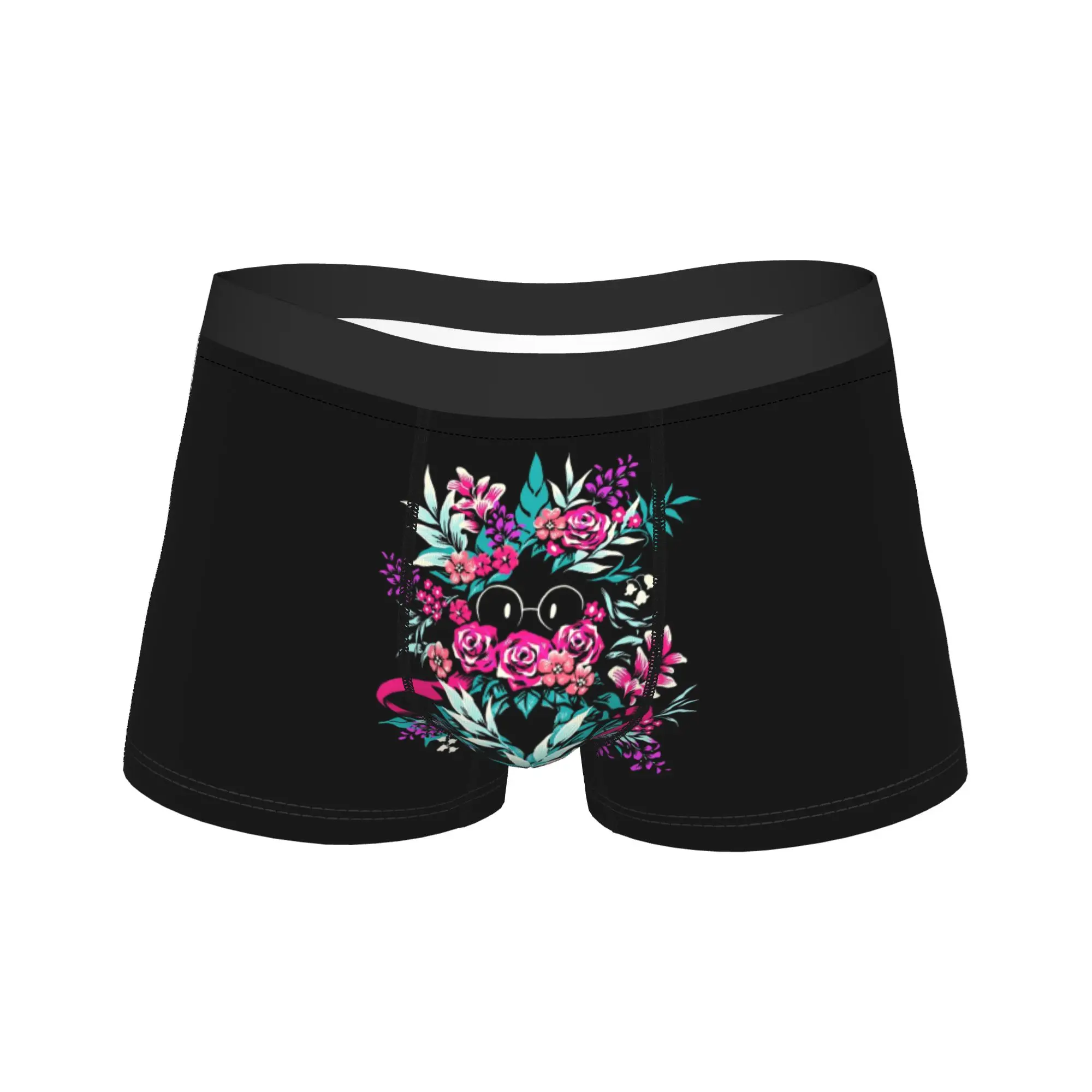 Men's Deltarunes Spamton Merch Ralsei Floral Long Underwear  Sexy Boxer Briefs Shorts Panties Male Soft Underpants Plus Size