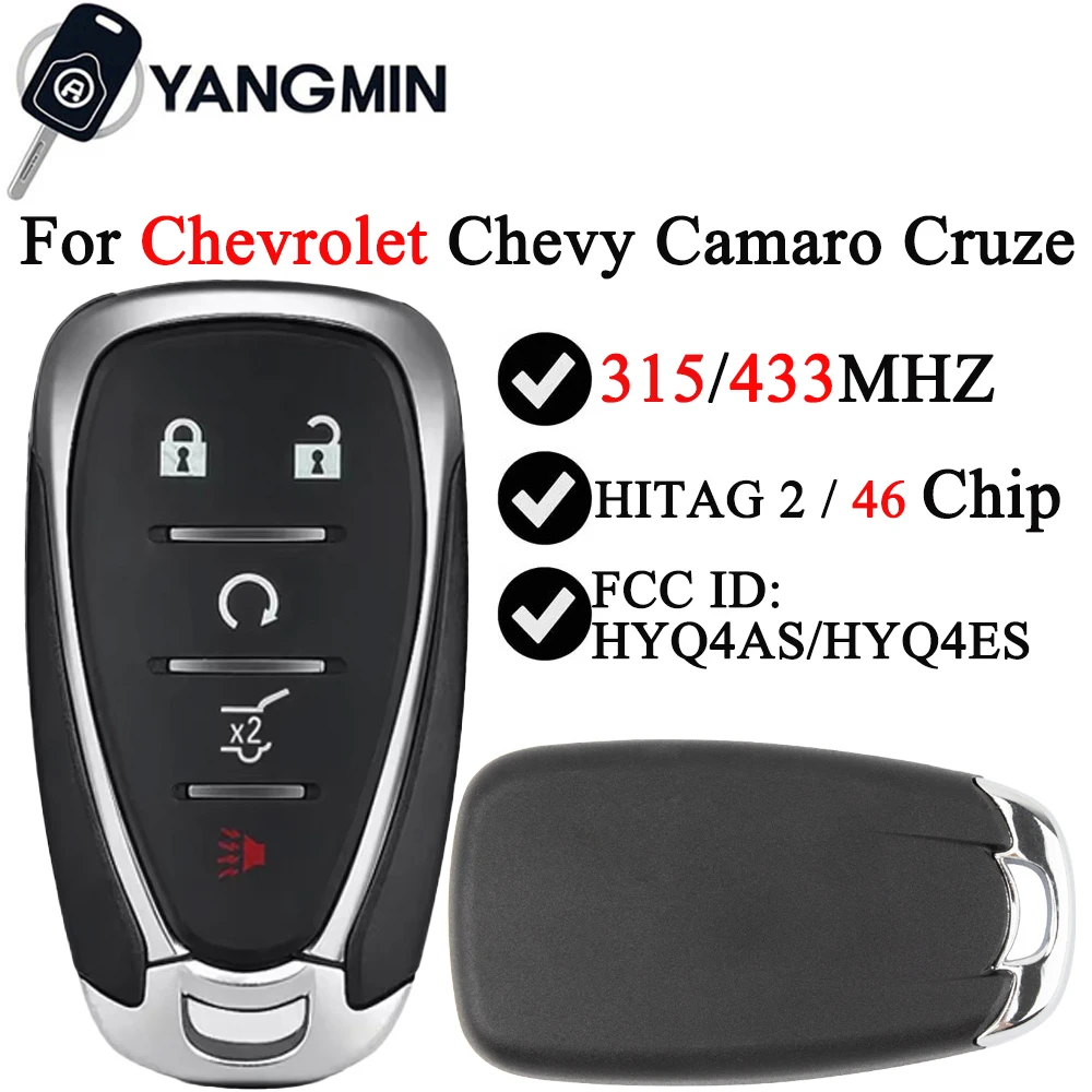 

YANGMIN 5 Buttons Car Remote Key For Chevrolet Chevy Camaro Cruze Malibu 2016 2017 2018 2019 2020 KC 5bth Smart Key