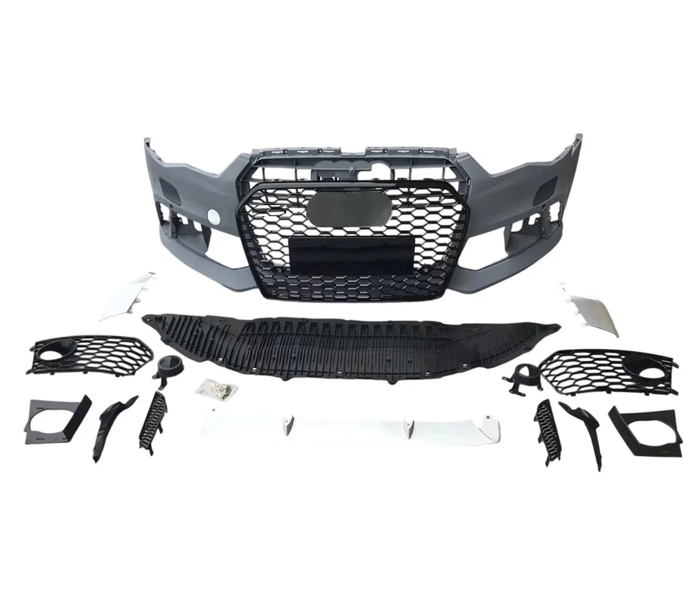 

Car 2016 -2018 A6 S6 Front Bumper Body Kit RS6 Style Look With Grille for A6 S6 C7.5 2016 2017 2018