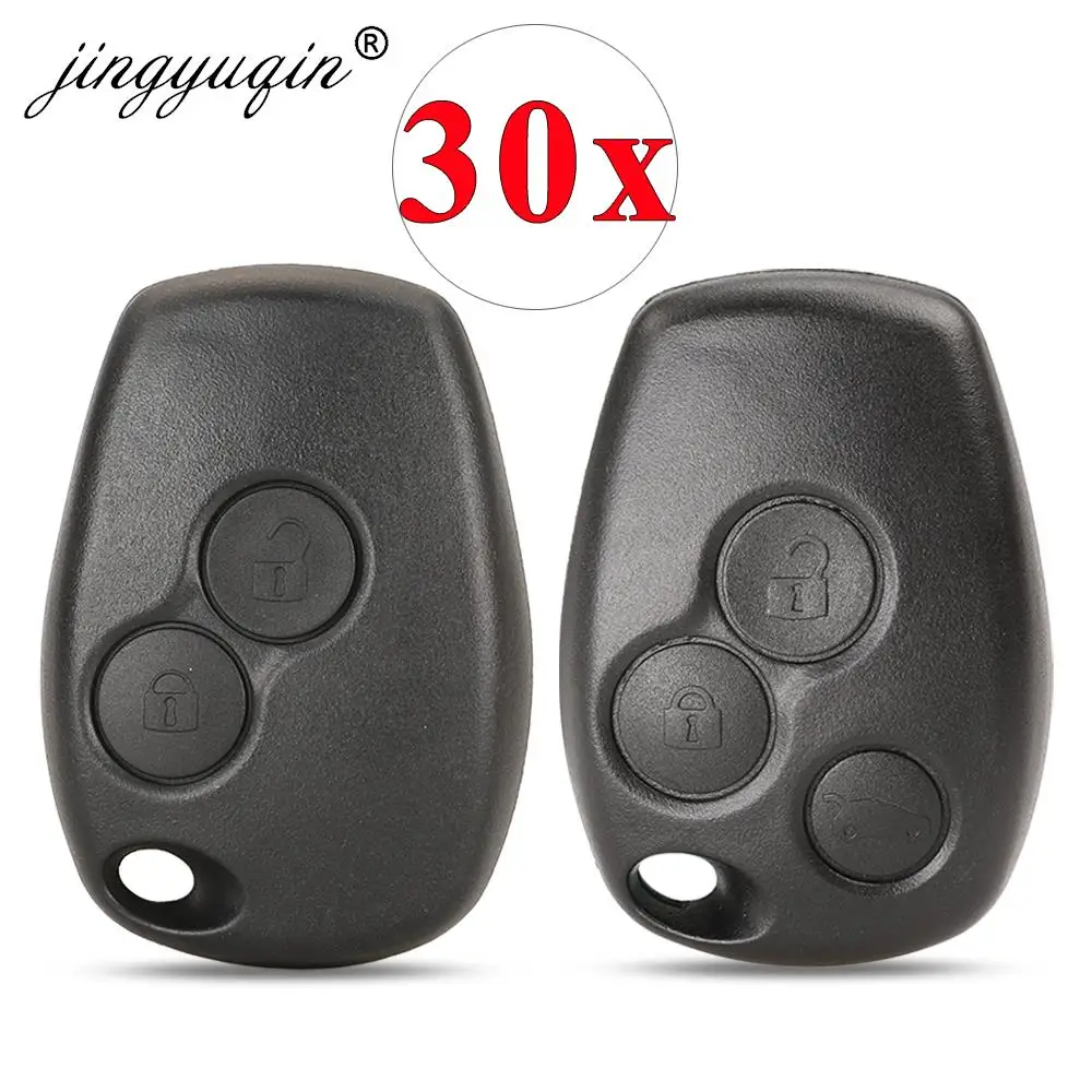 Jingyuqin 30 stücke/lot 2/3 Tasten Remote Key Shell-Fall Für Renault Duster Logan Fluence Clio für Nissan Opel keine klinge