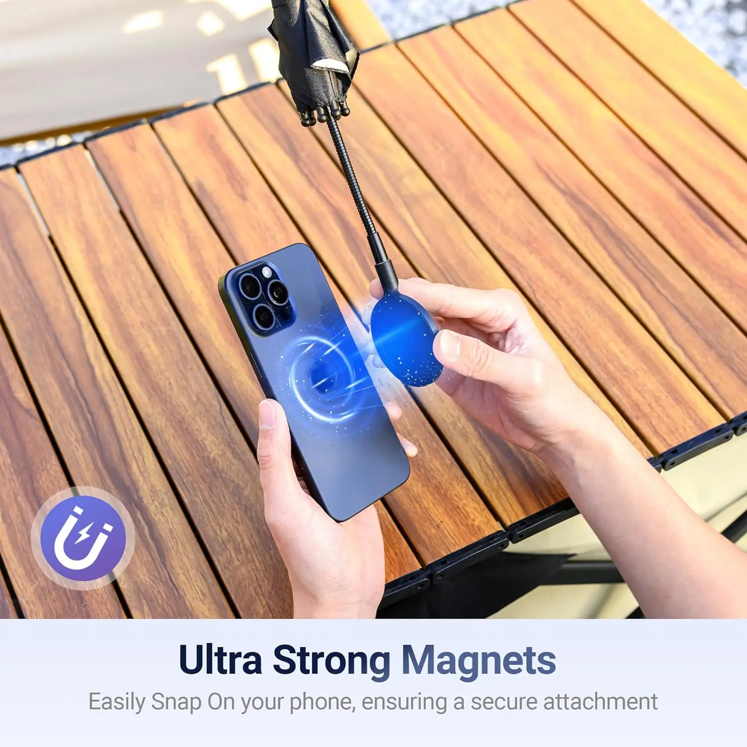 Magnetic Phone Umbrella for Sun,Phone umbrella for sun with Flexible Angle Design,Portable Phone Umbrella,Helps reduce phone ove