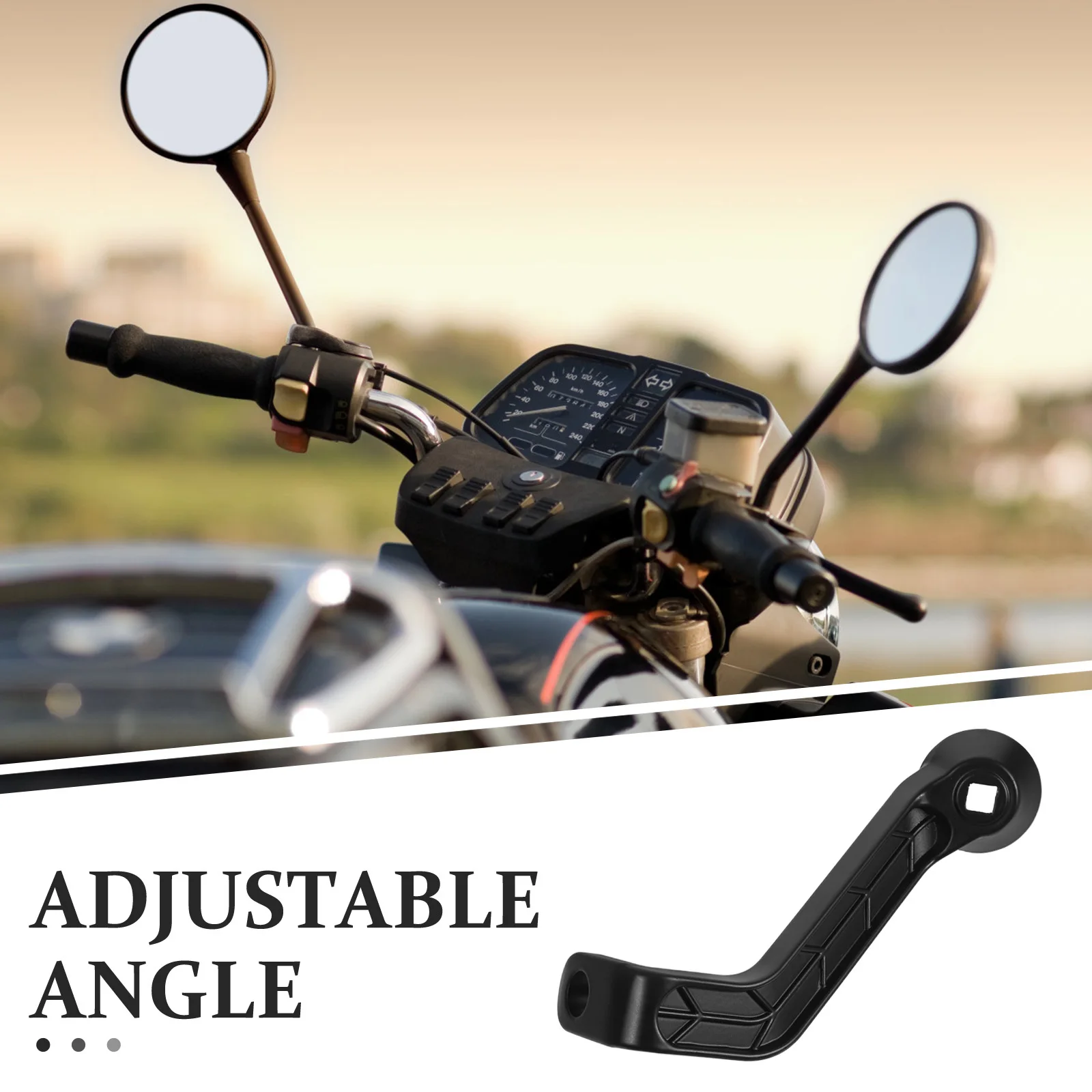 

Adjustable Aluminum Alloy Motorcycle Mirror Mount Bracket with Extended Arm for Optimal Viewing Position Rear View Mirror