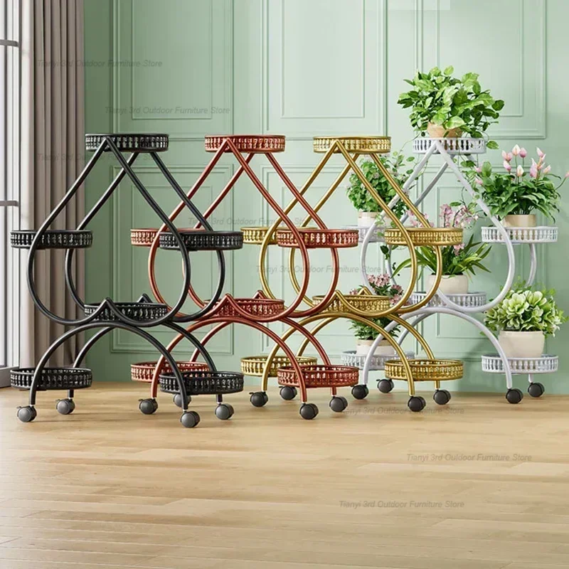 زهرة الجرف غرفة المعيشة رفوف النباتات الطابق نوع شرفة داخلي متعدد الطبقات رفوف النباتات في الهواء الطلق أثاث الحدائق الموقف FYPS #2