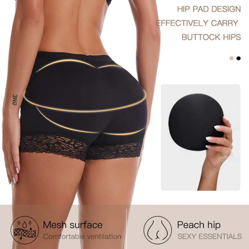 Women Butt Lifter Shapewear Shorts Seamless Hip Enhancer Buttocks Butt Pads Sponge Padded Push-up Panties Shaper Fake Ass Boxer