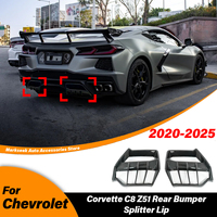 For Chevrolet Corvette C8 2 Door Z51 Stingray STG 3 2020 2021 2022 2023 2024 2025 Automotive Rear Bumper Lip Diffuser Body Kit