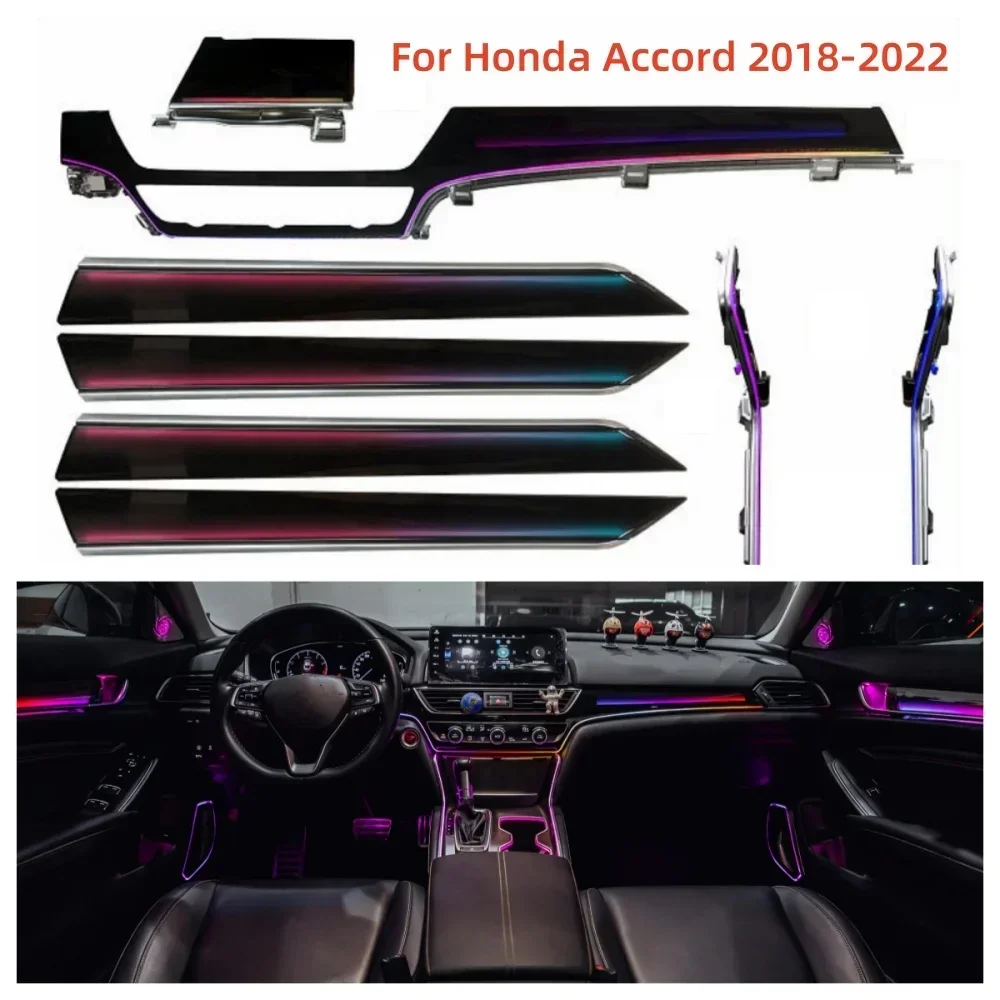 

Car led light atmosphere light strip dynamic mold lamp interior ambient lighting For Honda accord 2018+Tweeter mezzanine cover