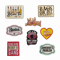 Emblem Clothing Accessories Badge Sticker Embroidered Embroidery Sticker Iron-on Patches