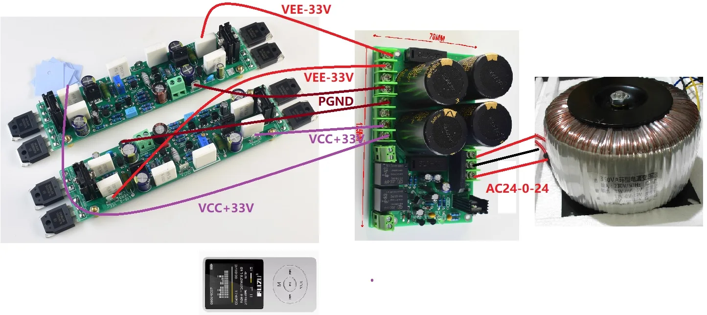 LJM Finished Board L12-2 Power Amplifier 120W Amp Channel 2 Ultra-low Distortion Hifi Mono Bass Board 120W*2 Rear Stage