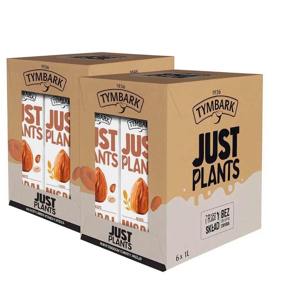 Tymbark Just Plants Napój Roślinny Owsiany Migdał 12x1l  z Polski za $17.81 / ~66zł