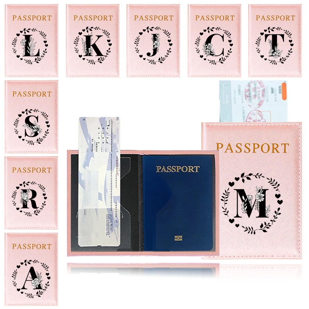 Wallet Case Portable Business Passport Covers Holder Multi-Function ID Bank Card Durable Passport Protection Bag Garland Letter