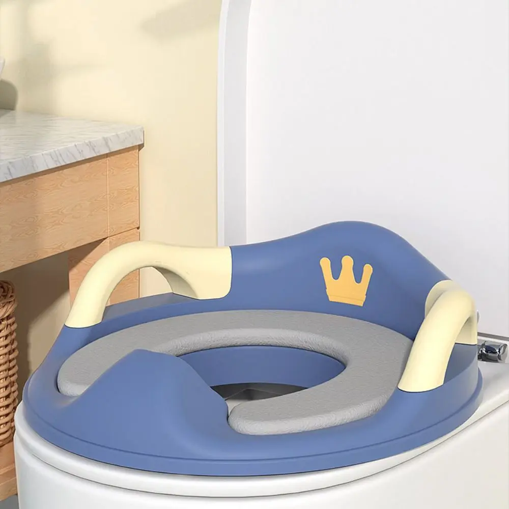 Crown Pattern Children's Toilet Seat Splash-proof Easy to Wash Baby Toilet Seat Auxiliary Training Household Toilet Seat Gasket