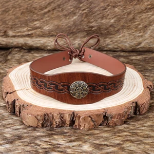 Viking retro korsan baskı birçok erkek deri PU celtic taç ve Rol Yapma Sahne aksesuarları ortaçağ Tacın ilk 10 satışı, ortaçağ, erkek-no. 7