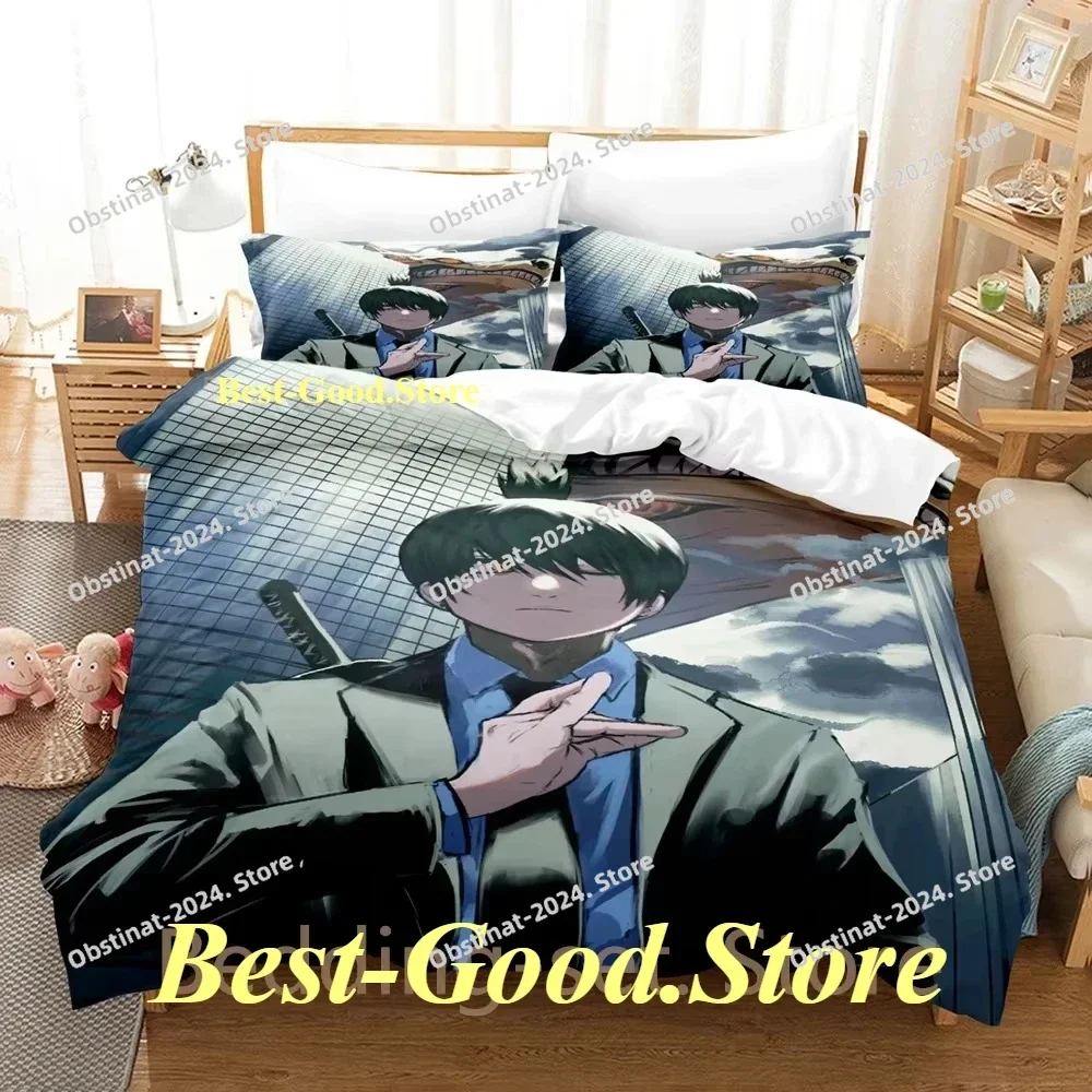 2024 폭스 데빌 콘 체인소 맨 침구 세트 프린트 베드 세트 베개 커버 포함 싱글 더블 퀸 슈퍼 킹 사이즈