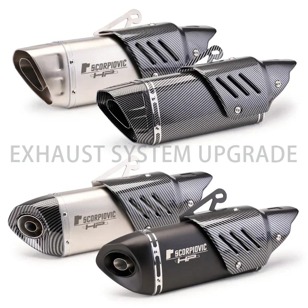 Escape Moto Universal Motorcross Exhaust Motorcycle Pipe Muffler Bicycle CBR650F CBR300 Z250 Z400 R3 R6 CB500 Universal Pipe