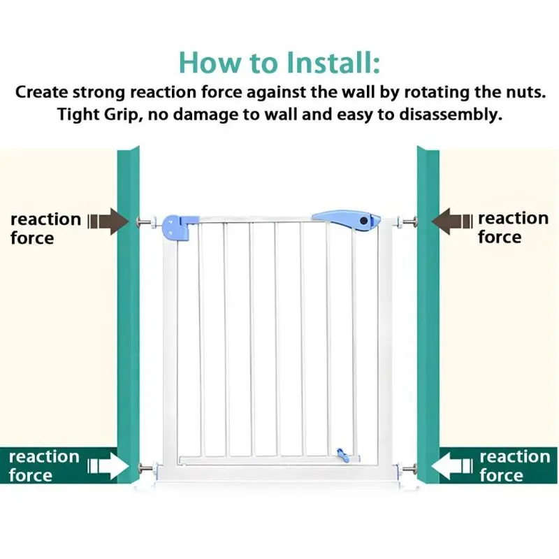 4 ชิ้น/แพ็คแกนเหล็กสกรู Bolt NUT บันได Fix สัตว์เลี้ยงเด็กความปลอดภัยทนทาน Gate Bar ติดตั้งในครัวเรือน Secure อุปกรณ์เสริม