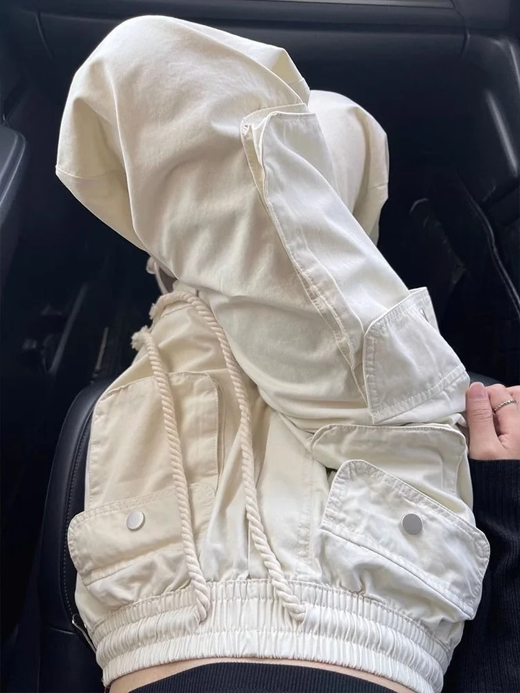 

plus Size Women's Casual Straight Leg Work Pants Dstring Loose Fit High Waist Korean Sle Spring Season Color