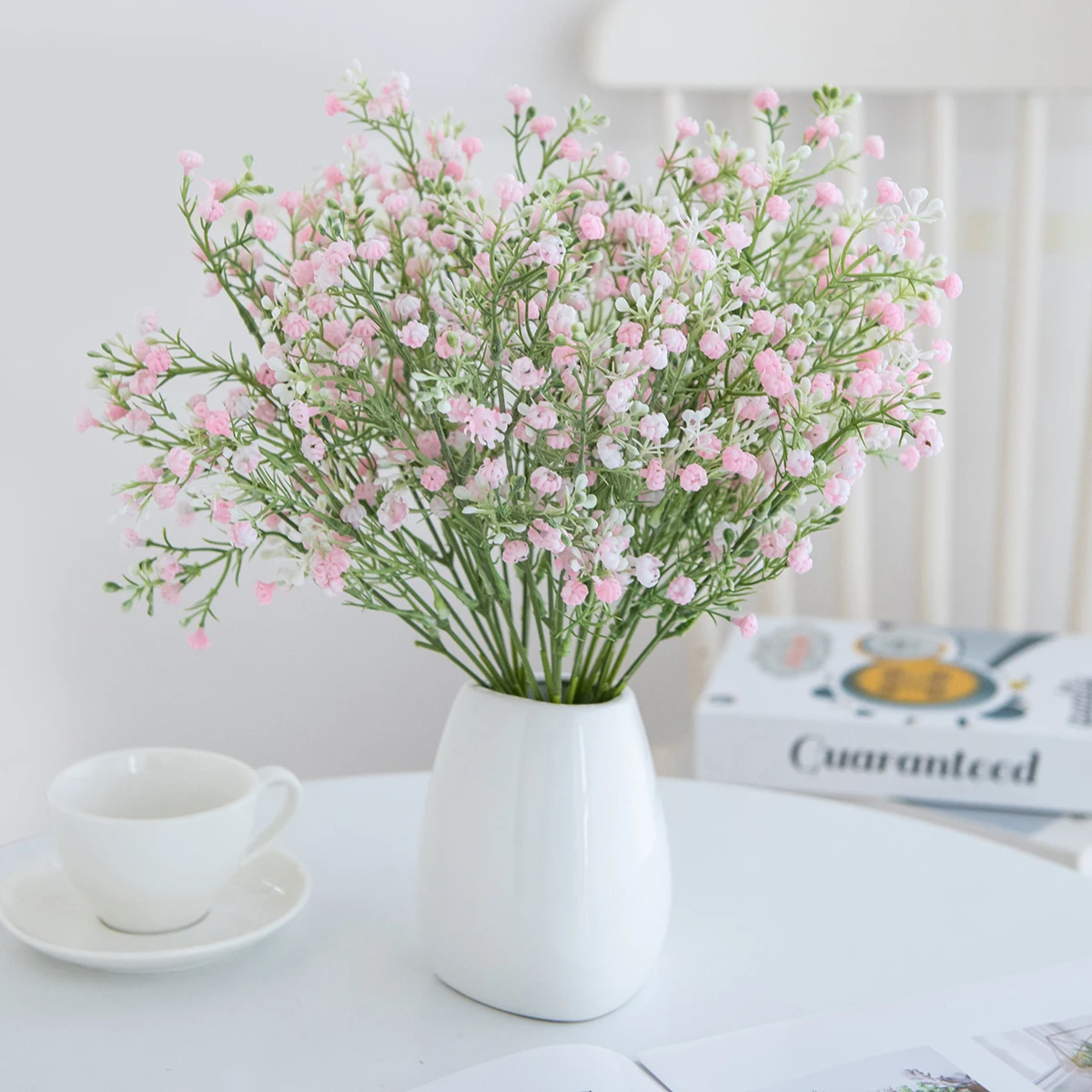 5 Stück Künstliche Blumen Pflanzen Gypsophila Hochzeit Brautstrauß Heim Zimmer Vase Tisch Garten Hof DIY Geschenke Requisiten Herbstdekoration – Detail 3
