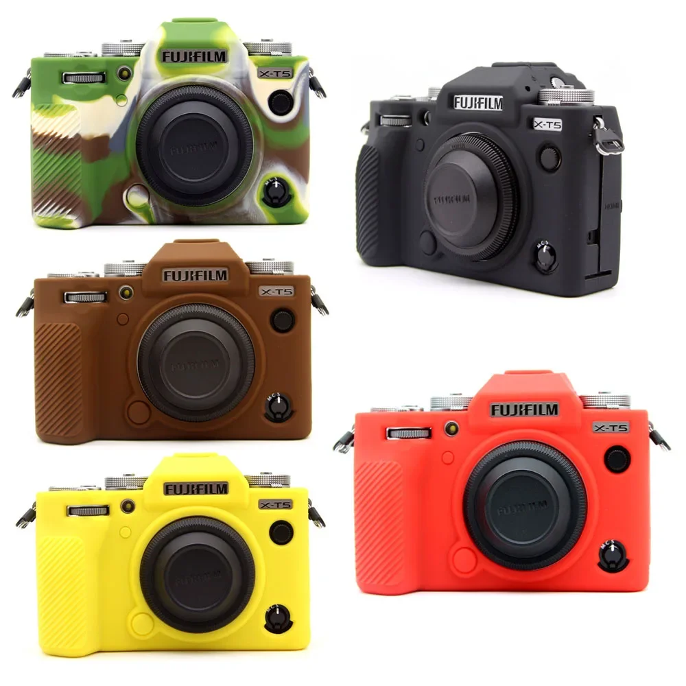 XT5 Rubber Soft Silicone Armor Camera Body Case For Fujifilm XT5 Fuji X-T5 Shockproof Cover Skin