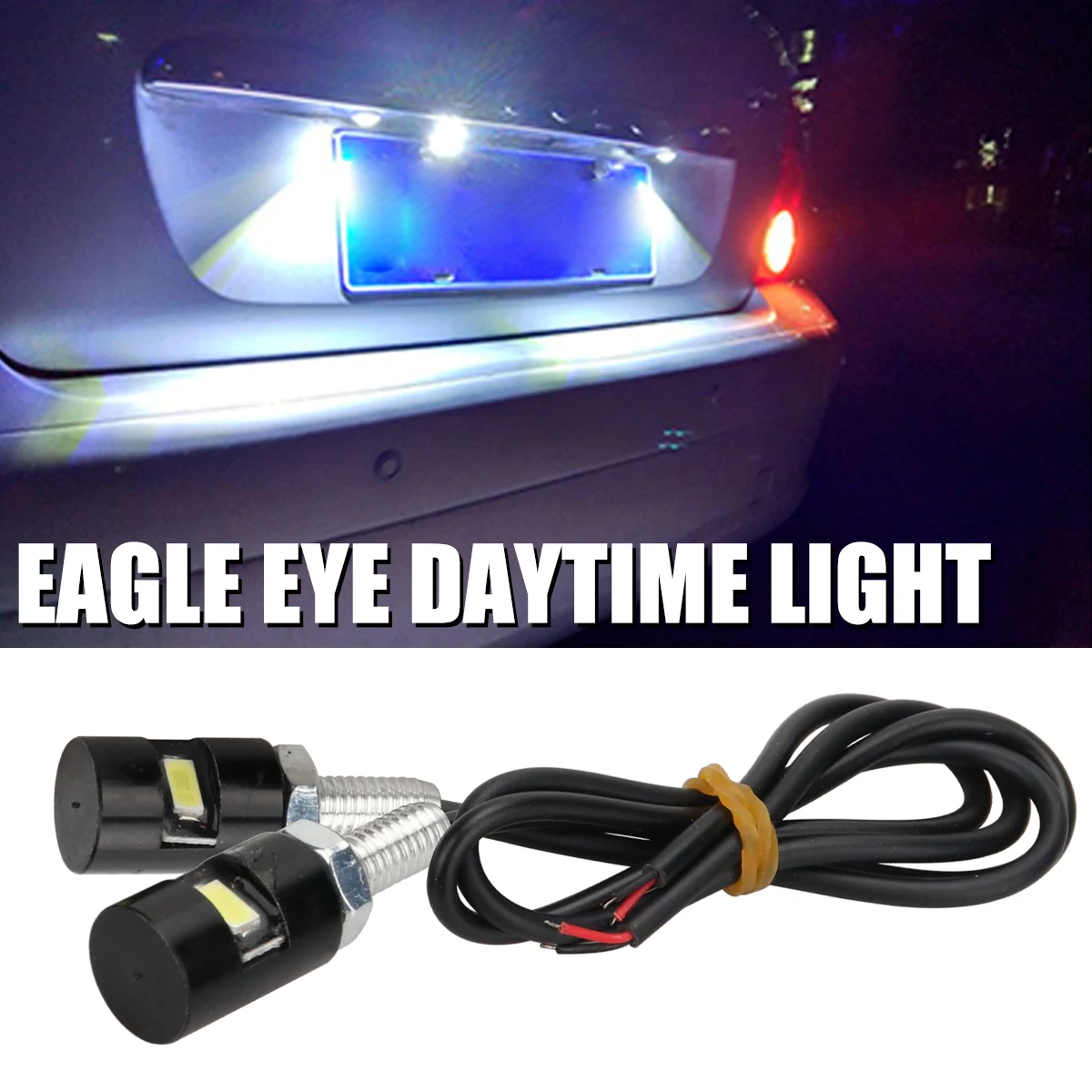 2pcs 5630 Chip DRL LED Eagle Eye Motorcycle Signal Light Bulb License Plate Light Taillights Rear Fog Lights LED Indicator Light