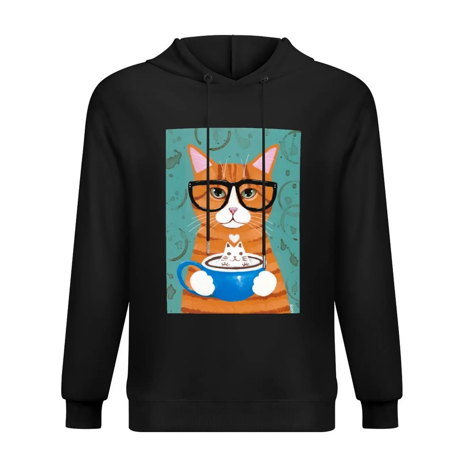 

Ginger Kitty Catppuccino Hoodie mens clothing men clothes autumn autumn jacket men big size hoodie