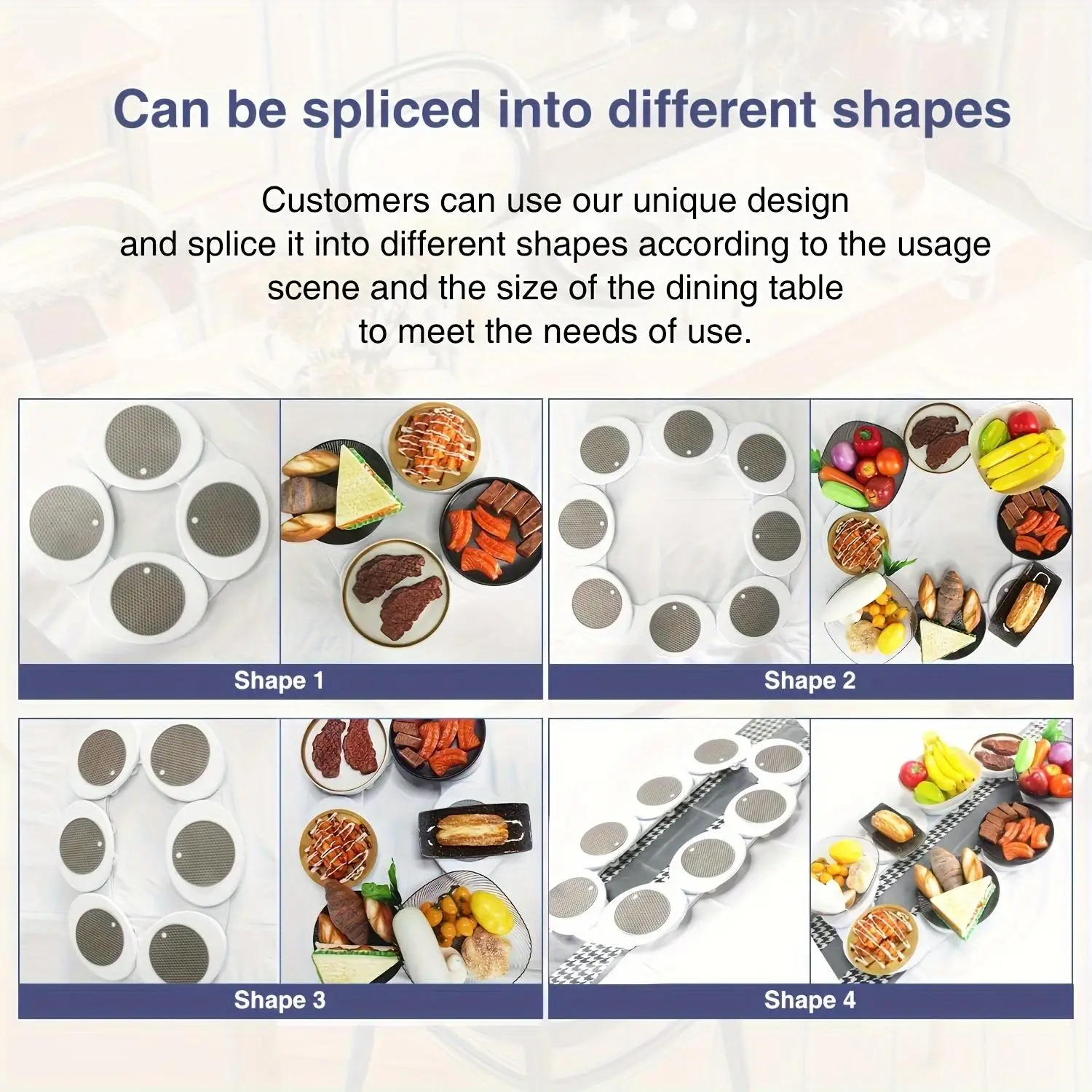 ثورة سوزان الكسولة - المجموعة الكاملة - رمادي غامق - أول قرص دوار كسول سوزان حاصل على براءة اختراع قابل للتوسيع للمستطيل