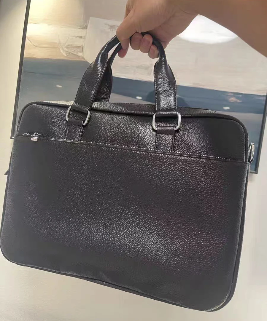 2025 nouvelle mode sacs pour ordinateur portable vache en cuir véritable porte-documents pour hommes marque de luxe hommes sacs à main messager 14 pouces sac d'ordinateur