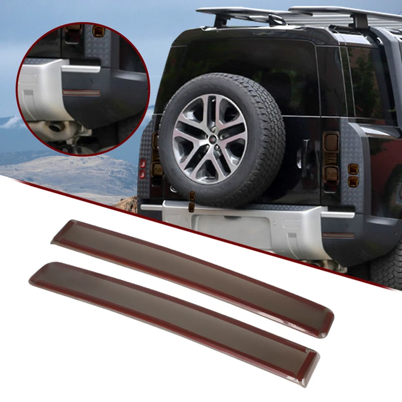 ABS Car Rear Tail Fog Light Lamp Cover Sticker For Land Rover Defender 90 110 130 2020 2021 2022 2023 Car Exterior Accessories