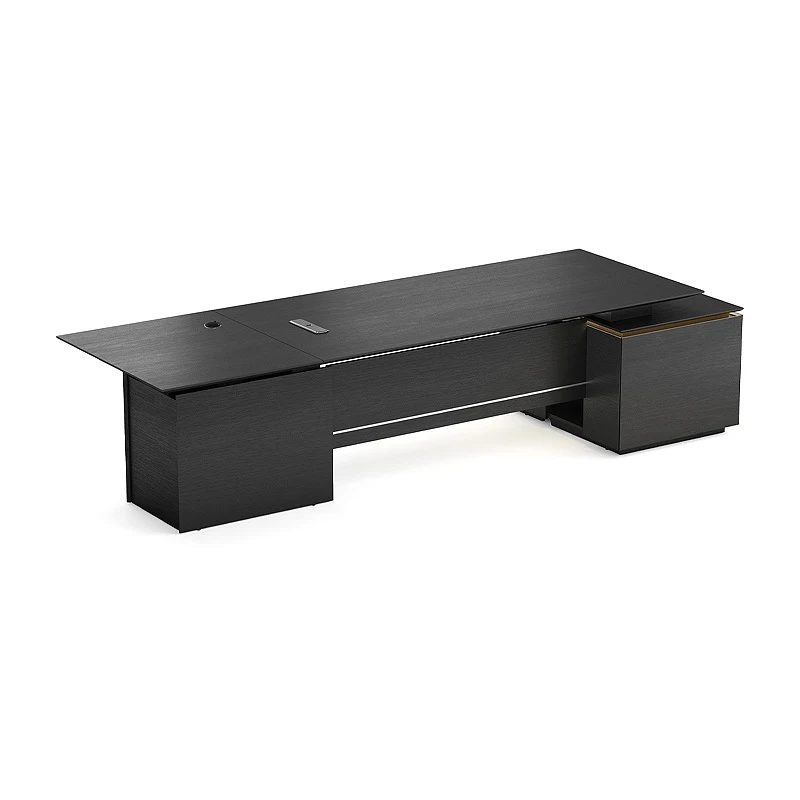 Stylish Height-Adjustable , Simple Modern CEO Manager Office And Chair Set, Executive Desk Furniture