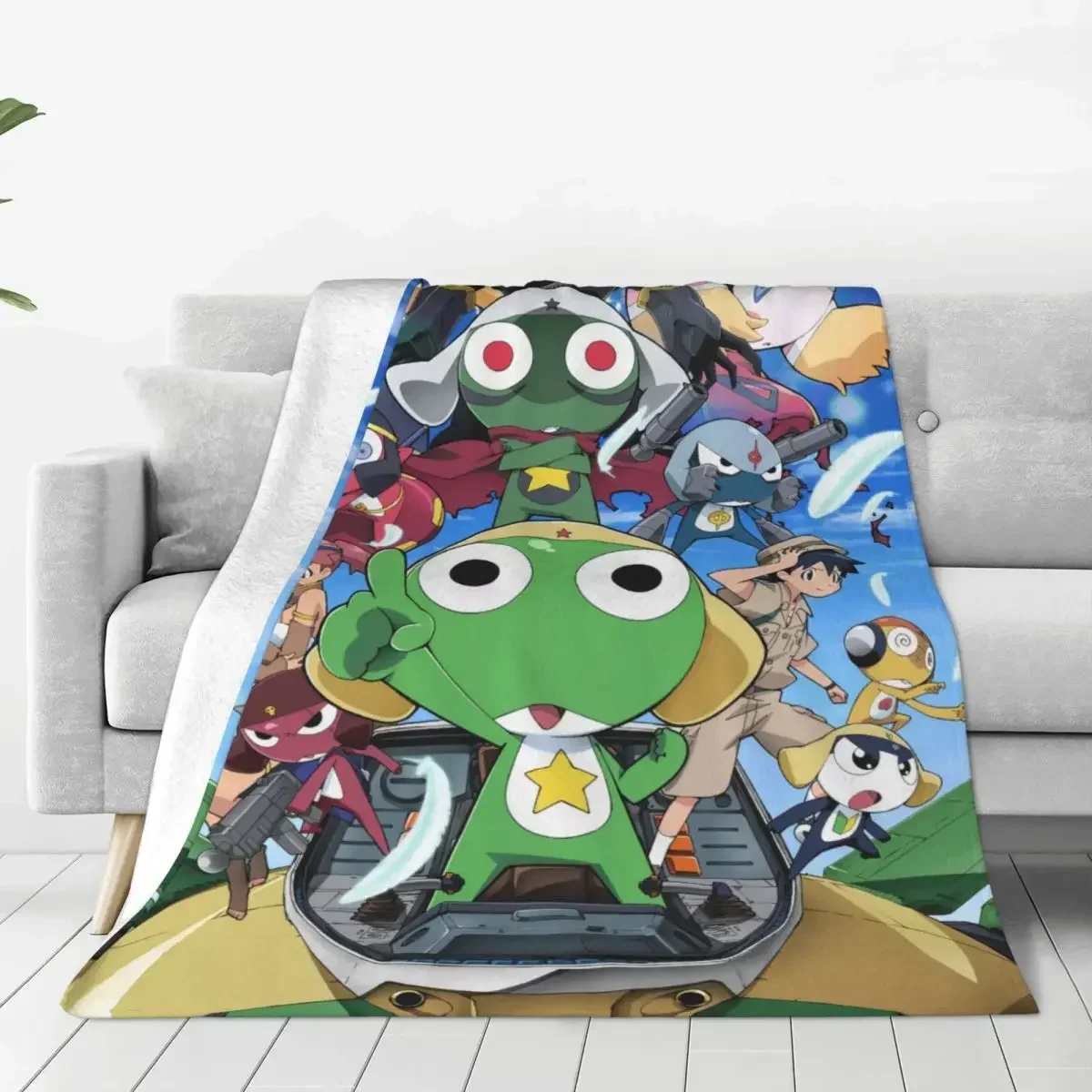 Anime Keroro Plaid coperte per bambini copridivano in pile stampato cartone animato coperte traspiranti per copriletti per auto divano