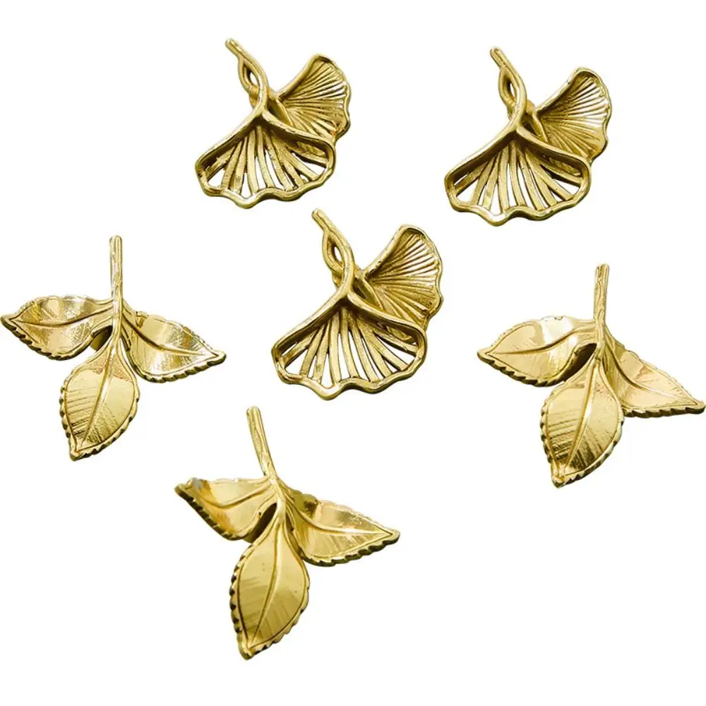 Creative Ginkgo Leaf Door Pulls Brass Single Hole Olive Leaf Small Handle Multi-purpose Personalized Closet Door Handle