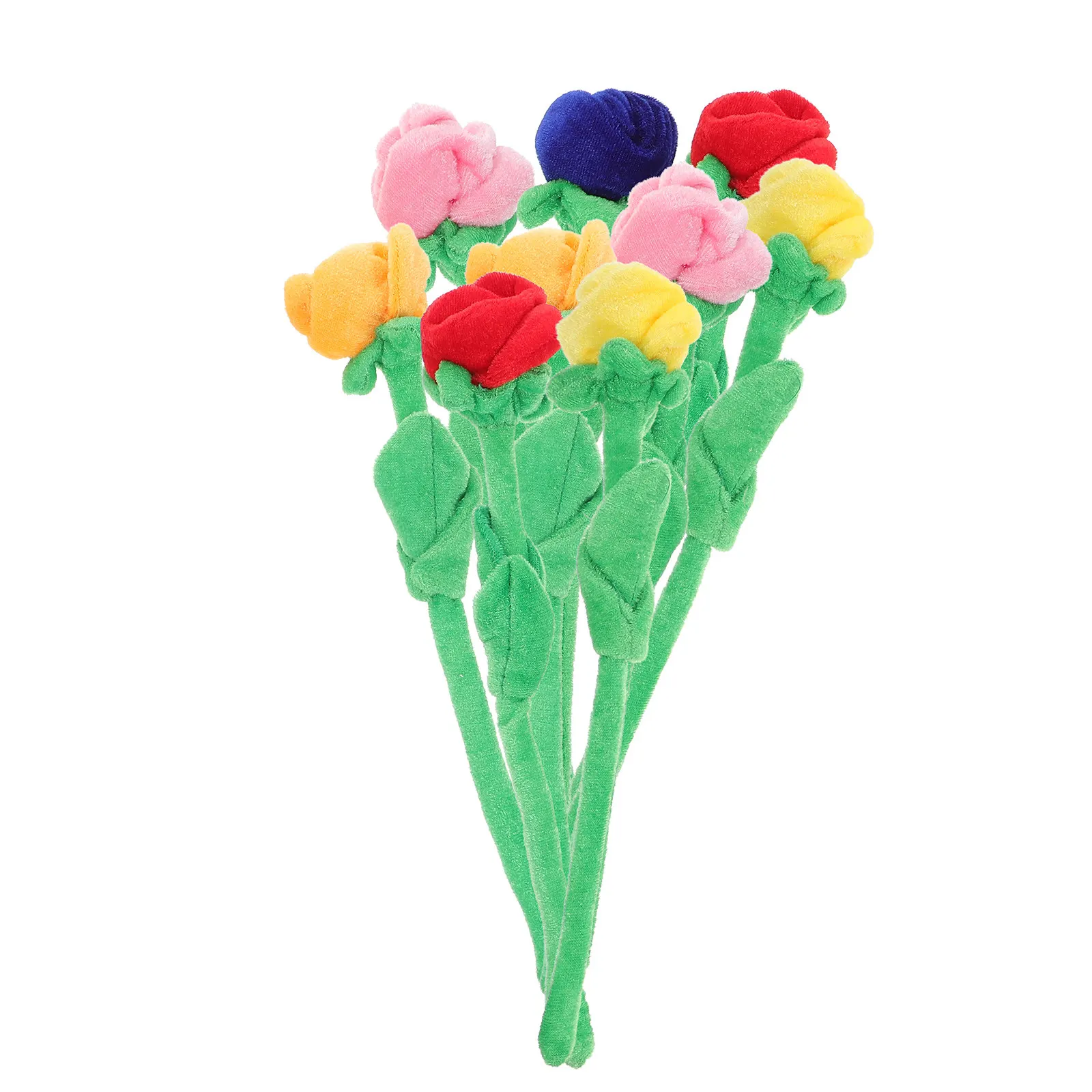 10Pcs Realistic Soft-Touch Artificial Rose Flowers for Home Office Party Wedding Decor Long-Lasting No-Water Decorations