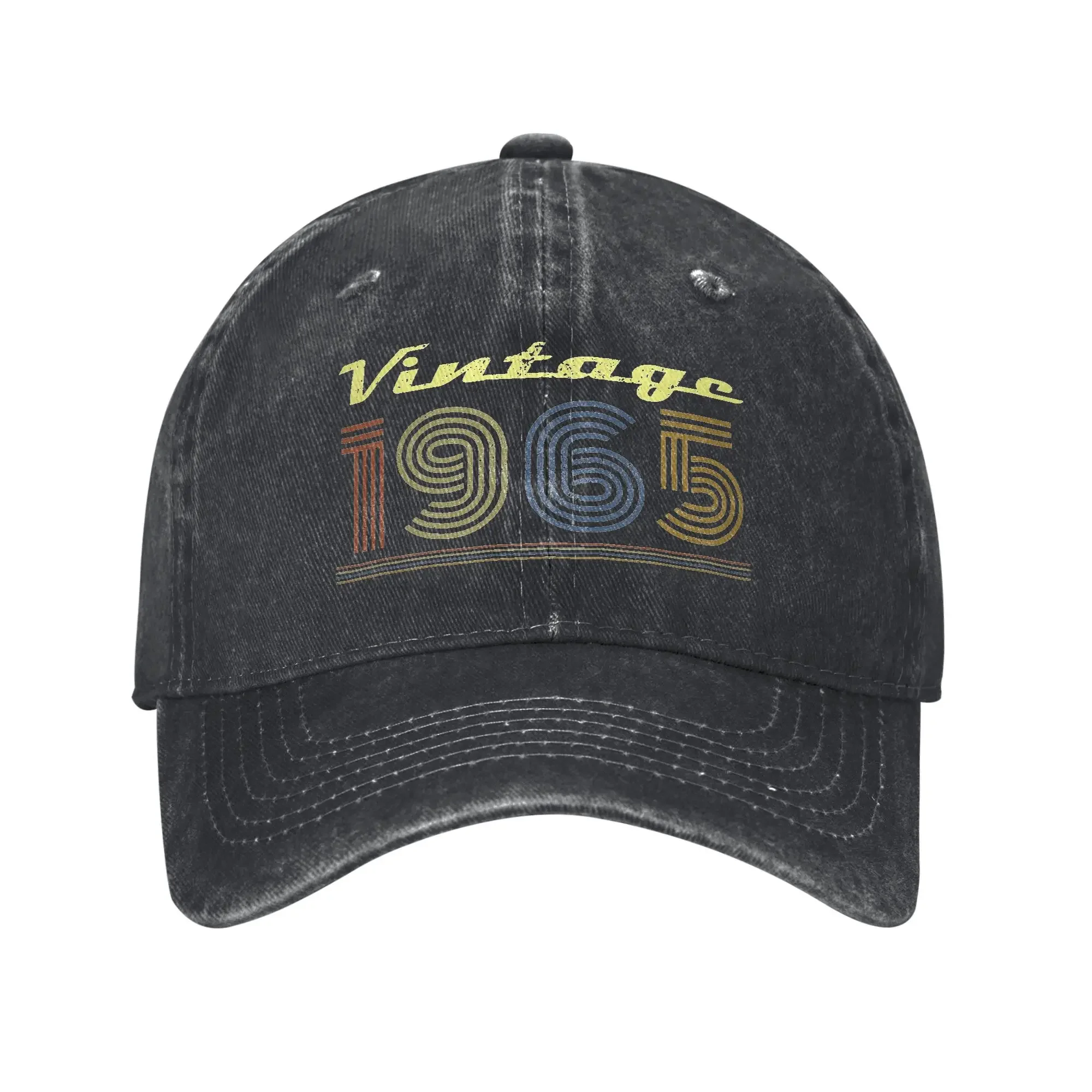 

Vintage Vintage 1965 Born In 1965 Baseball Caps Unisex Distressed Denim Washed Headwear Summer Unstructured Soft Hats Cap